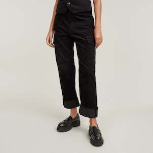 G-Star Raw - Cargo Cord 3D Boyfriend Pant - Dark Black