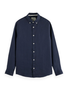 Scotch & Soda - Linen Button Down LS Shirt - Night