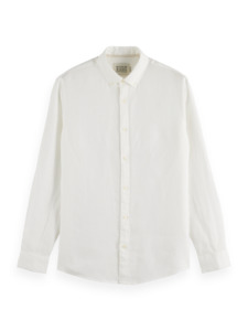 Scotch & Soda - Linen Button Down LS Shirt - Off White