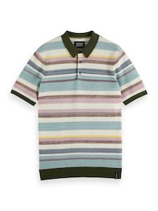 Scotch & Soda - Structured Knitted Polo - Multi Stripe