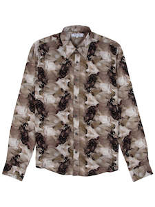 Clothing: Pearly King - Prone LS Shirt - Marbled Green