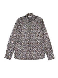 Clothing: Pearly King - Obey LS Shirt - Beige/Rust