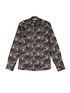 Pearly King - Abyss LS Shirt - Khaki Print