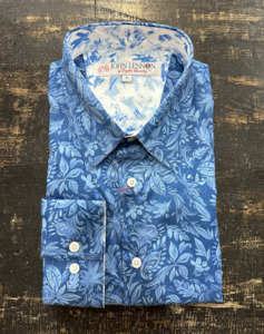 English Laundry - John Lennon LS Shirt - Garden Blue