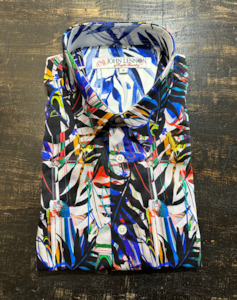 English Laundry - John Lennon SS Shirt - Abstract Blue Multi