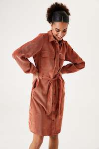 Garcia - Corduroy LS Dress - Apricot Brandy