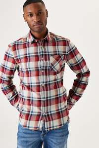 Garcia - Checked LS Shirt - Ruby Port