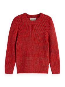 Maison Scotch - Puffed Sleeve Pullover - Lipstick Red