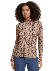 Maison Scotch - All Over Printed LS Tee - Block Floral