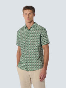 Clothing: No Excess - Inside Out Print SS Shirt - Green