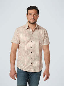 Clothing: No Excess - Mesh Wire Print SS Shirt - Old Pink