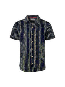 Clothing: No Excess - Beaded Printed SS Shirt - Night