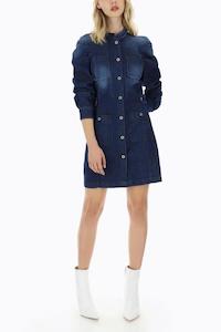 Please - Abito Dress - Denim Blu