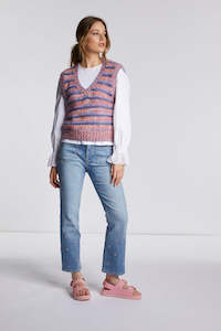 Rich & Royal - Striped Knit Vest - Original