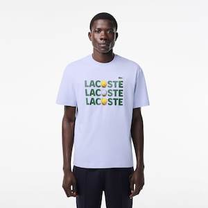 Lacoste - Heavy Cotton Ball Print Tee - Phoenix Blue