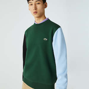 Lacoste - Brushed Fleece Sweatshirt - Green/Black/Blue