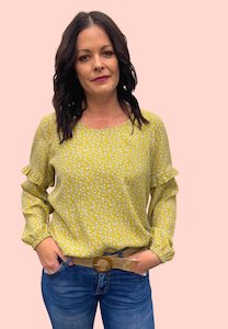 Orlando - Zoe Top - Mustard Print