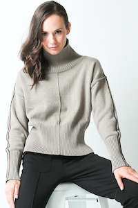 Dref-By-D - Rhine Cropped Knit - Pebble