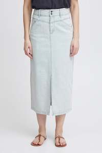 Pulz - Rachel Denim Skirt - Bleach Blue