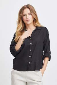 Clothing: Pulz - Luca LS Shirt - Black Beauty