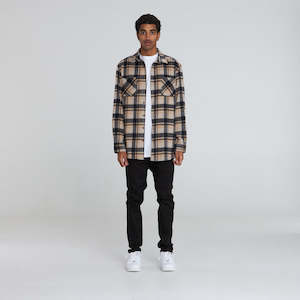 Crate - Mason Flannel Shirt - Navy/Tan