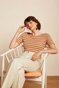 King Louie - Lily Tee Cleo Stripe - Cream