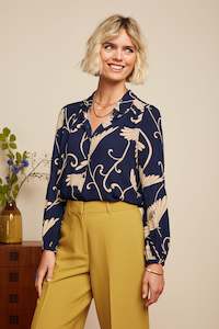 King Louie - Carina Blouse Pixy - Evening Blue