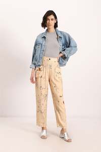 Dixie - Paint Splatter Print Pant - Burro