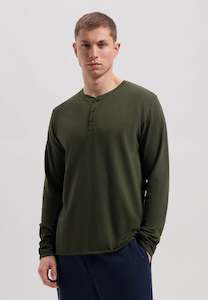 Dstrezzed - The Newman Henley LS Tee - Dark Army