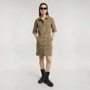 G-Star Raw - Button Through SS Dress - Antic Green