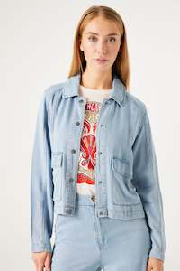 Garcia - Lightweight Denim Jacket - Blue Worn