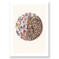 Spring fawn art print by olivia bezett