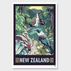 New zealand tui art print by ross murray