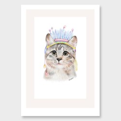 Chief kitty art print by olivia bezett