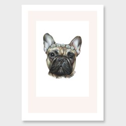 Products: French bulldog art print by olivia bezett