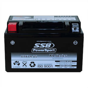 Motorcycle And Powersports Battery (Ytx7a-Bs) Agm 12v 6ah 150cca By Ssb High Performance