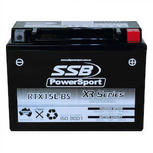 Motorcycle And Powersports Battery (Ytx15l-Bs) Agm 12v 13ah 340cca By Ssb High Performance