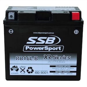 Motorcycle And Powersports Battery (Yb16l-B) Agm 12v 19ah 385cca By Ssb High Performance