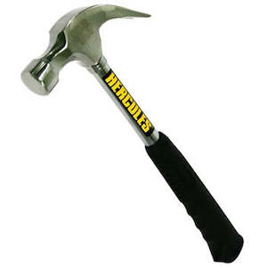 Hammers Bars: Hercules Claw Hammer Tubular Steel Handle 16oz