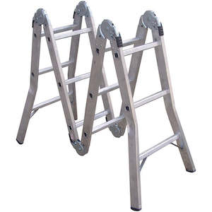 ProEquip 3.7M Multifold Aluminium Ladder 120kg Cap.