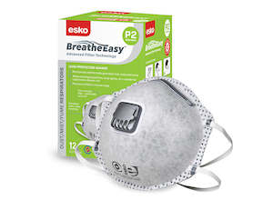 Safety Equipment: Esko - P2 Respirator with Valve and Carbon Filter, Box 12 masks (Green Box)