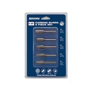 Holemaker 5pc Carbide Burr Set, Blister Pack