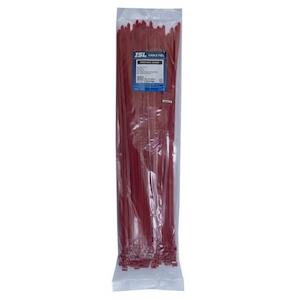 Top: ISL 533 x 7.6mm UV Nylon Cable Tie - Red - 100pk