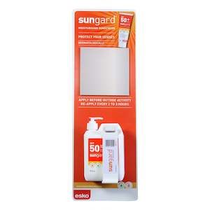 Summer Collection: SunGard SPF50 Sunscreen Dispenser Station with Mirror, includes 1Lt sunscreen.