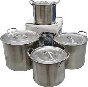 Xcel Stock Pot Set Stainless Steel 4-pce 200mm/230mm/255mm/280mm