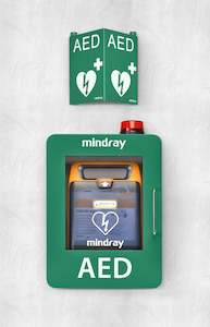 Mindray AED Wall Cabinet for Mindray C Series with alarm and location sign