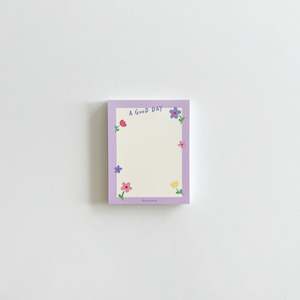 Stationery: 'A Good Day' Flower Memo Pad