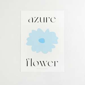 A4 Flower Poster - AZURE