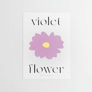 A4 Flower Poster - VIOLET