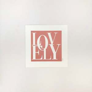 Stationery: Lovely Postcard (Coral)